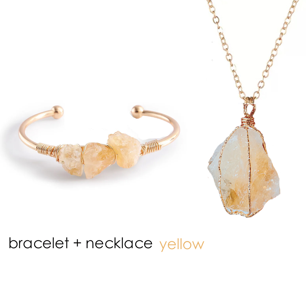 천연석 오픈 커프 팔찌, 크리스탈 황동 와이어 랩, 자 - Gemstone Bracelet Healing 리뷰 및 가격