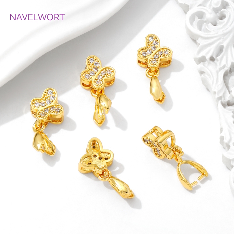 황동 핀치 Bails 18K 골드 도금 나비 펜던트 C - Butterfly Pendant Necklace 리뷰 및 가격